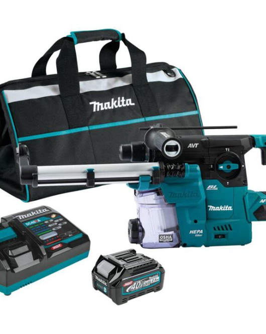 Makita 40V max XGT 1-3/16 Inch AVT Rotary Hammer Kit with Dust Extractor Makita 40V max XGT 1-3/16 Inch AVT Rotary Hammer Kit with Dust Extractor