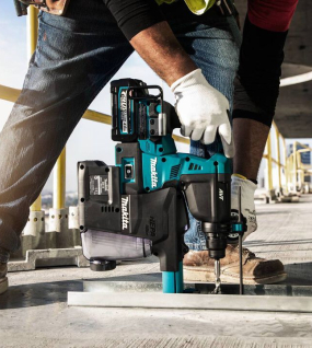 Makita 40V max XGT AVT Rotary Hammer Kit with Dust Extractor 1-1/8 Inch