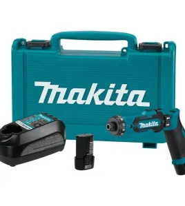 Makita 7.2V 1/4-Inch Hex Driver Drill Kit with Auto Stop Clutch – Compact Cordless Precision Driver