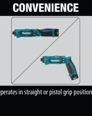 Makita 7.2V 1/4-Inch Hex Driver Drill Kit with Auto Stop Clutch – Compact Cordless Precision Driver Makita 7.2V 1/4-Inch Hex Driver Drill Kit with Auto Stop Clutch – Compact Cordless Precision Driver