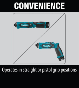 Makita 7.2V 1/4-Inch Hex Driver Drill Kit with Auto Stop Clutch – Compact Cordless Precision Driver