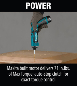 Makita 7.2V 1/4-Inch Hex Driver Drill Kit with Auto Stop Clutch – Compact Cordless Precision Driver