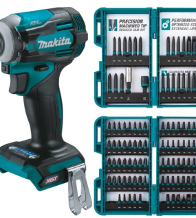 Makita XGT 40V Max 4-Speed Impact Driver Bare Tool with ImpactX 100 Piece Driver Bit Set Bundle