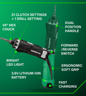 Metabo HPT 1/4 Inch Hex Drive Screwdriver Kit