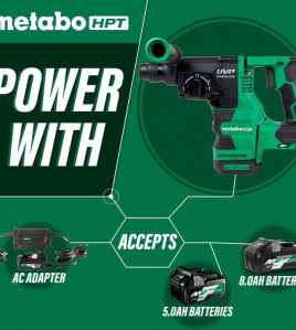 Metabo HPT 36V MultiVolt 1-1/8-Inch SDS Plus Rotary Hammer with UVP Bare Tool