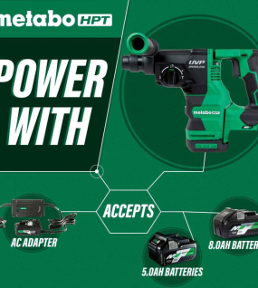 Metabo HPT 36V MultiVolt 1-1/8-Inch SDS Plus Rotary Hammer with UVP Bare Tool