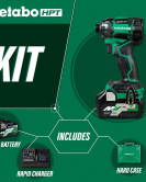 Metabo HPT 36V MultiVolt Triple Hammer BOLT Impact Driver Cordless Kit Metabo HPT 36V MultiVolt Triple Hammer BOLT Impact Driver Cordless Kit