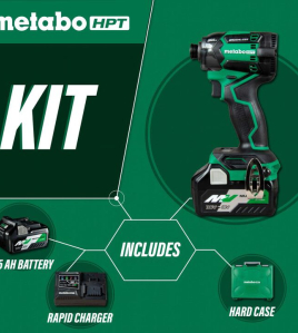 Metabo HPT 36V MultiVolt Triple Hammer BOLT Impact Driver Cordless Kit