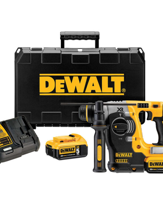 DEWALT 20V MAX XR Brushless 1-Inch L-Shape SDS+ Rotary Hammer Kit – Cordless Heavy-Duty Drill