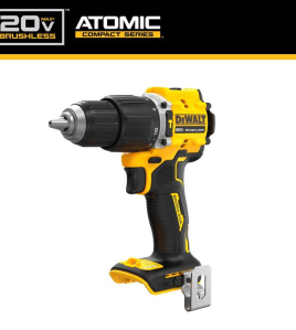 DEWALT ATOMIC 20V MAX Brushless 1/2-Inch Cordless Hammer Drill – Compact, Bare Tool