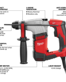 Milwaukee 5.5 AMP 5/8-Inch Keyed Chuck SDS Plus Rotary Hammer – Heavy-Duty Corded Drill