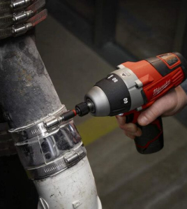 Milwaukee M12 Cordless Lithium-Ion No-Hub Driver – Bare Tool, Compact Pipe &amp; No-Hub Fastening Drill