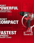 Milwaukee M12 FUEL 12V 1/2-Inch Hammer Drill/Driver Bare Tool – Compact Brushless Cordless Drill