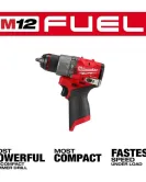Milwaukee M12 FUEL 12V 1/2-Inch Hammer Drill/Driver Bare Tool – Compact Brushless Cordless Drill