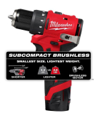 Milwaukee M12 Subcompact Brushless 12V 3/8-Inch Drill/Driver Kit – Cordless Compact Drill with Battery & Charger Milwaukee M12 Subcompact Brushless 12V 3/8-Inch Drill/Driver Kit – Cordless Compact Drill with Battery & Charger