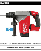 Milwaukee M18 FUEL 18V 1-1/8 Inch SDS Plus Rotary Hammer with ONE-KEY Bare Tool Milwaukee M18 FUEL 18V 1-1/8 Inch SDS Plus Rotary Hammer with ONE-KEY Bare Tool
