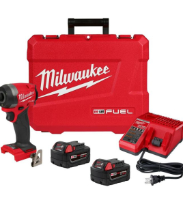 Milwaukee M18 FUEL 18V 1/4-Inch Hex Impact Driver Kit – Cordless Brushless Drill Kit with Battery and Charger
