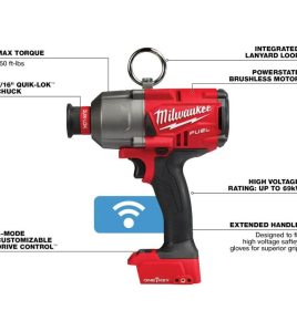 Milwaukee M18 FUEL ONE-KEY 7/16-Inch Hex Utility High Torque Impact Wrench – Bare Tool, Brushless Cordless