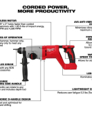 Milwaukee M18 FUEL 18V 1-Inch SDS Plus Rotary Hammer D-Handle – Bare Tool, Cordless Brushless Drill Milwaukee M18 FUEL 18V 1-Inch SDS Plus Rotary Hammer D-Handle – Bare Tool, Cordless Brushless Drill