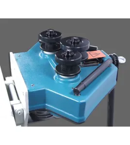 Baileigh R-M40 Manual Angle Ring Roll Bender Machine, Heavy-Duty Metal Ring Rolling Bender for Angle Iron