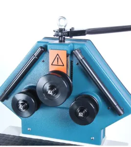 Baileigh R-M40 Manual Angle Ring Roll Bender Machine, Heavy-Duty Metal Ring Rolling Bender for Angle Iron