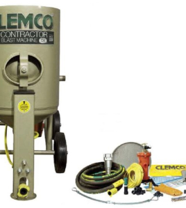 Clemco 4 Cu. Ft. Contractor Blast Machine with HP Respirator – Industrial Abrasive Blasting System