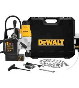 DEWALT 2-Inch 2-Speed Magnetic Drill Press, Heavy-Duty Portable Magnetic Base Drill for Steel Fabrication