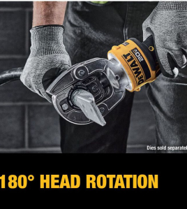 DEWALT 20V MAX Compact Die Crimping Tool Kit for Electrical Cable Termination