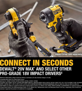 DEWALT IMPACT CONNECT Nut Runner Attachment for Impact Drivers &amp; Fastening Applications