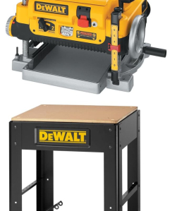 DEWALT Thickness Planer 13in Three Knife 2 Speed with Mobile Stand Bundle – 13-Inch 2-Speed Three-Knife Planer with Mobile Stand
