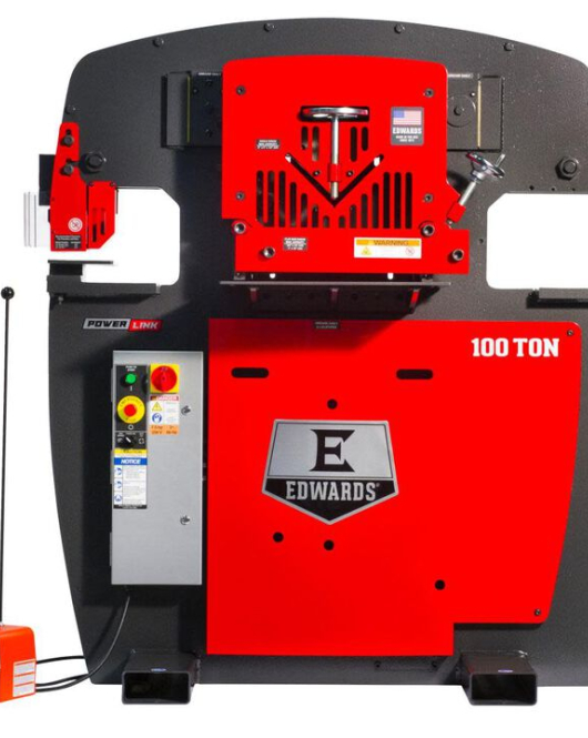 Edwards 100 Ton Ironworker with PowerLink System – 3-Phase 208V Heavy-Duty Metalworking Machine