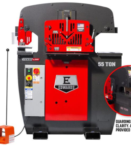 Edwards 55 Ton Ironworker with PowerLink &amp; Coper Notcher – 3-Phase 208V Industrial Metalworking Machine