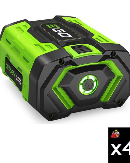 EGO POWER+ 56V ARC Lithium 8Ah Battery Pack – 4 Piece Set with Fuel Gauge EGO POWER+ 56V ARC Lithium 8Ah Battery Pack – 4 Piece Set with Fuel Gauge