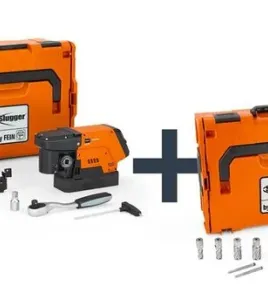 Fein MAGFORCE 90 Mag Drill with Steel HSS Cutter Set – Heavy-Duty 2-Speed Magnetic Drill System with HSS Cutter Set