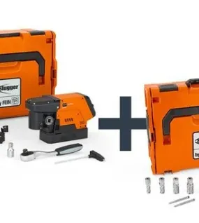Fein MAGFORCE 90 Mag Drill with Steel HSS Cutter Set – Heavy-Duty 2-Speed Magnetic Drill System with HSS Cutter Set
