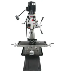 JET Geared Head Mill/Drill with Power Downfeed, Newall DP700 2-Axis DRO &amp; X-Powerfeed – Precision Industrial Milling Machine