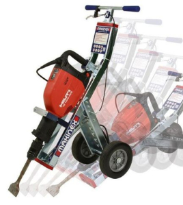Makinex Jackhammer Trolley Heavy-Duty Demolition Breaker Cart for Concrete Jackhammers