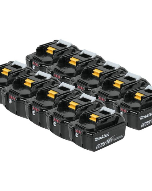 Makita 18V LXT 5Ah Lithium-Ion Power Tool Battery Pack with Fuel Gauge – 10 Pack Bulk Set