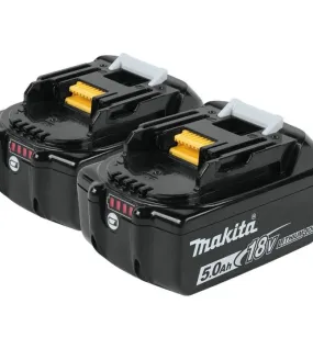 Makita 18V LXT 5Ah Lithium-Ion Power Tool Battery Pack with Fuel Gauge – 2 Pack