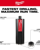 Milwaukee 12-Inch Diamond Ultra Wet Core Bit for Concrete & Masonry Drilling Milwaukee 12-Inch Diamond Ultra Wet Core Bit for Concrete & Masonry Drilling