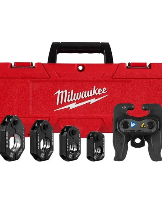 Milwaukee M12 FORCE LOGIC CTS-V Pivoting Press Ring Kit 1/2"–1-1/4" for Copper Tube Size Press Fittings Milwaukee M12 FORCE LOGIC CTS-V Pivoting Press Ring Kit 1/2"–1-1/4" for Copper Tube Size Press Fittings