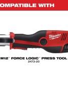 Milwaukee M12 FORCE LOGIC CTS-V Pivoting Press Ring Kit 1/2"–1-1/4" for Copper Tube Size Press Fittings Milwaukee M12 FORCE LOGIC CTS-V Pivoting Press Ring Kit 1/2"–1-1/4" for Copper Tube Size Press Fittings