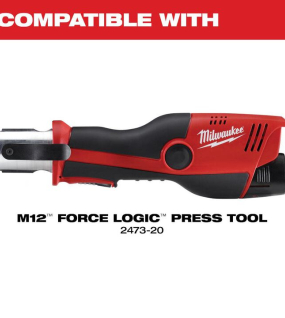 Milwaukee M12 FORCE LOGIC CTS-V Pivoting Press Ring Kit 1/2"–1-1/4" for Copper Tube Size Press Fittings