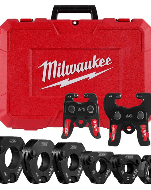 Milwaukee M18 FORCE LOGIC IPS-P Pivoting Press Ring Kit 1/2"–2" for Steel Pipe Press Fittings Milwaukee M18 FORCE LOGIC IPS-P Pivoting Press Ring Kit 1/2"–2" for Steel Pipe Press Fittings