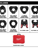Milwaukee M18 FORCE LOGIC IPS-P Pivoting Press Ring Kit 1/2"–2" for Steel Pipe Press Fittings Milwaukee M18 FORCE LOGIC IPS-P Pivoting Press Ring Kit 1/2"–2" for Steel Pipe Press Fittings