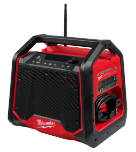 Milwaukee M18 Bluetooth Jobsite Radio with Charger &amp; REDLITHIUM XC 5.0Ah Battery Bundle Kit