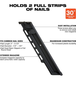 Milwaukee M18 FUEL 30° Framing Nailer Extended Capacity Magazine for Cordless Framing Tool