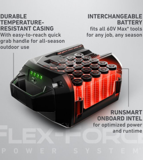 Toro Flex-Force 60V MAX 10Ah Lithium-Ion Battery Pack with Fuel Indicator for Cordless Outdoor Equipment