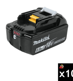 Makita 18V LXT 6.0Ah Lithium-Ion Power Tool Battery Pack – 10 Piece Bulk Set