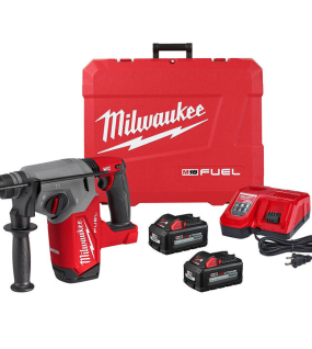 Milwaukee M18 FUEL 18V 1-Inch SDS Plus Cordless Rotary Hammer Drill Kit with Brushless Motor & AUTOSTOP Safety